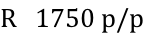 R   1750 p/p